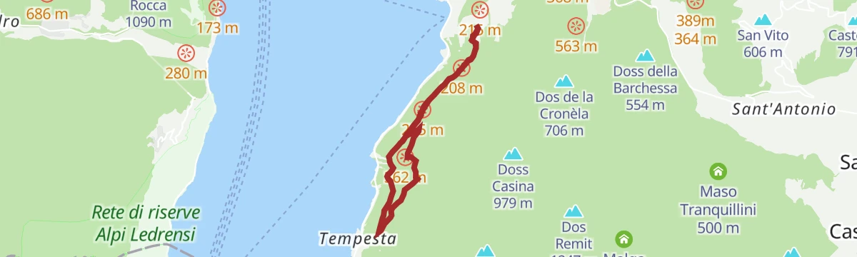 Route map: Sentiero Busatte Tempesta